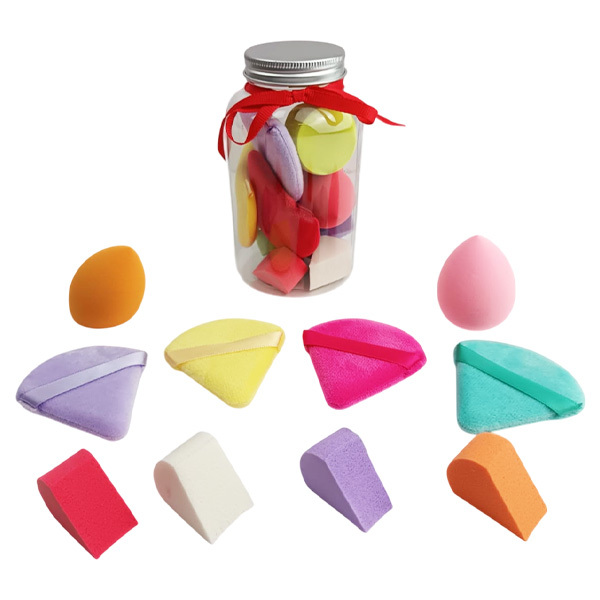 Set de esponjas en tarro 10 pcs en Colores Surtidos