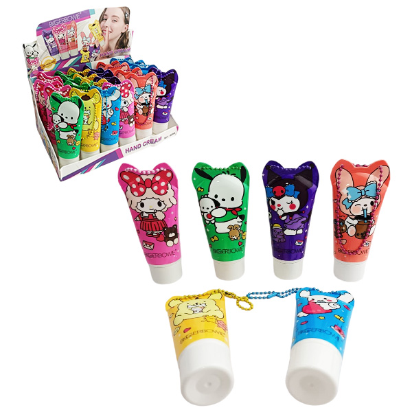 Crema para manos en tubo con presentación de personajes de Sanrio Biggerbowie