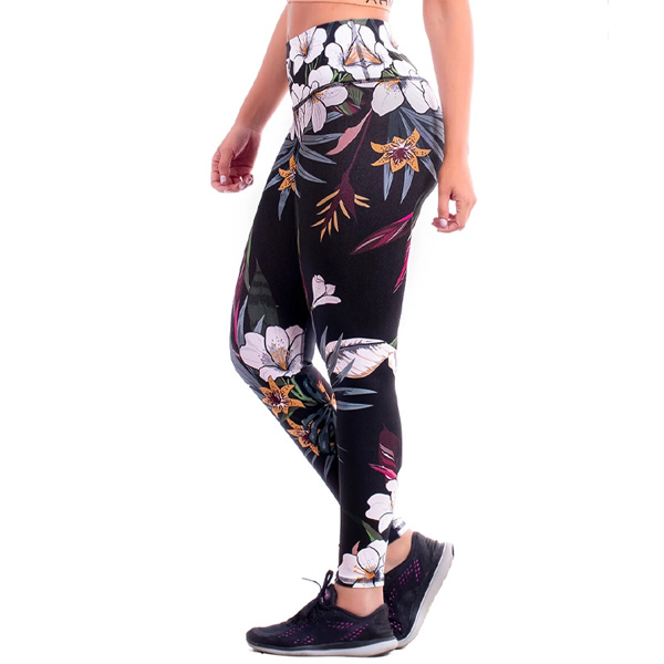 Licra para dama con estampados floreados unitalla