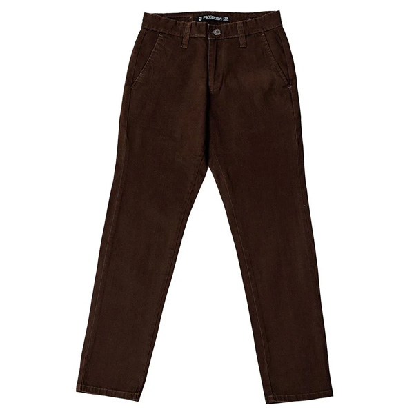 Pantalon de gabardina para dama color cafe con cinturon Genes