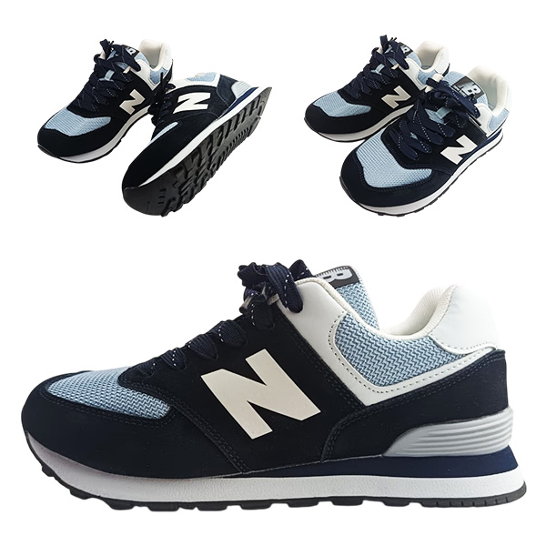 Tenis New Balance para caballero azul marino con detalles celeste tallas surtidas
