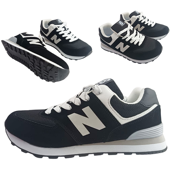 Tenis New Balance para caballero negro con detalles grises tallas surtidas