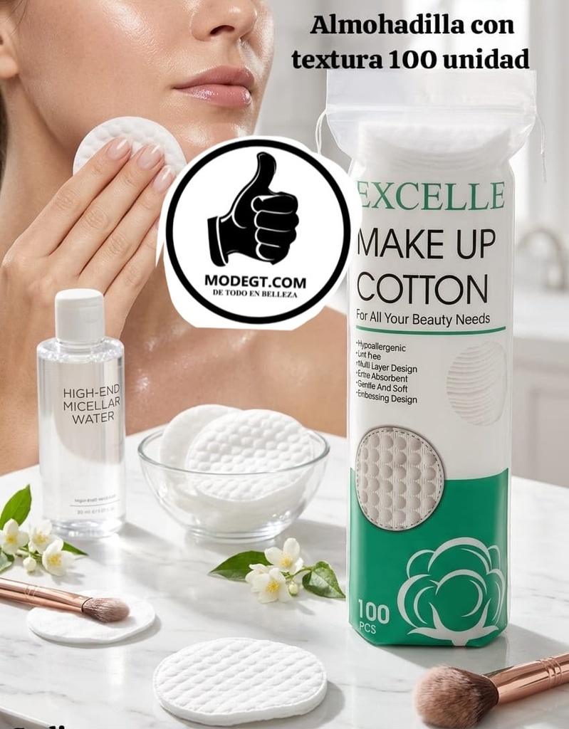 Pads desmaquillantes de 80 pcs verde - Excellet