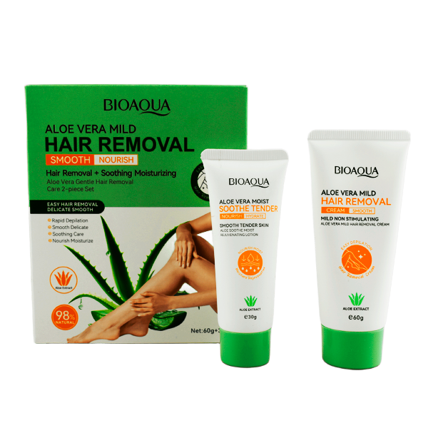 Duo de cremas para depilación con extracto de aloe vera - Bioaqua