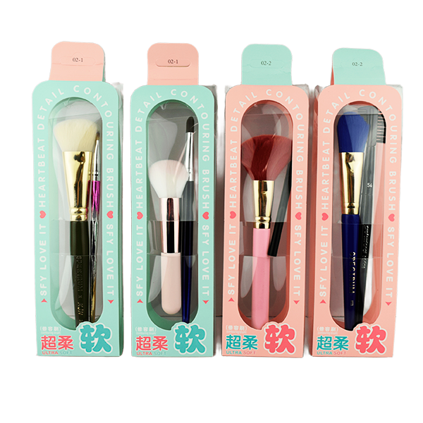 Dúo de brochas para maquillaje - Ultra Soft