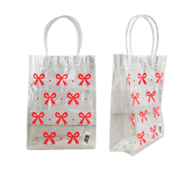 [6820252933031] Bolsa de mano transparente con diseño de moños